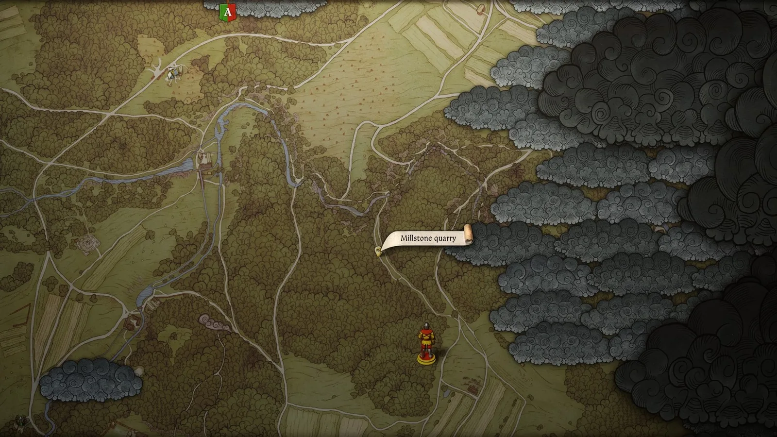 KCD2 treasure map fourth route: Millstone Quarry south of Bylany